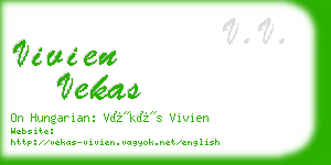 vivien vekas business card